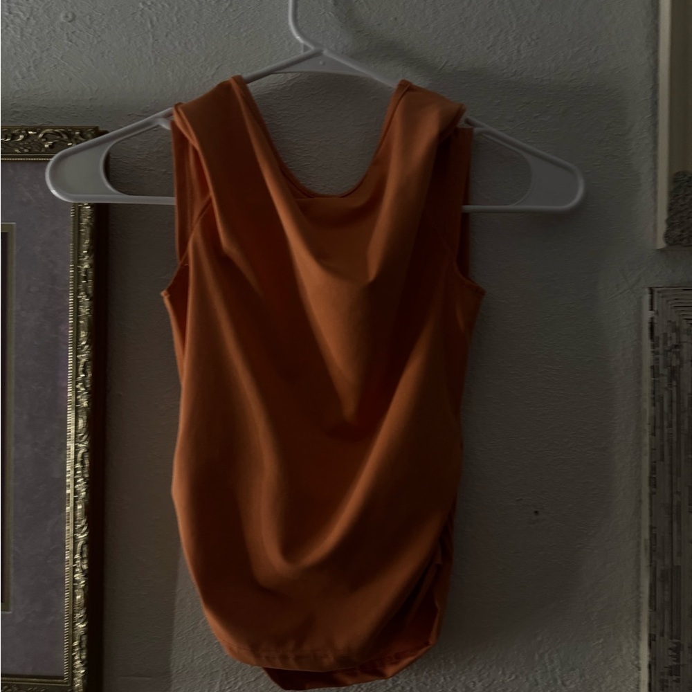 Women's Orange Sleeveless Top